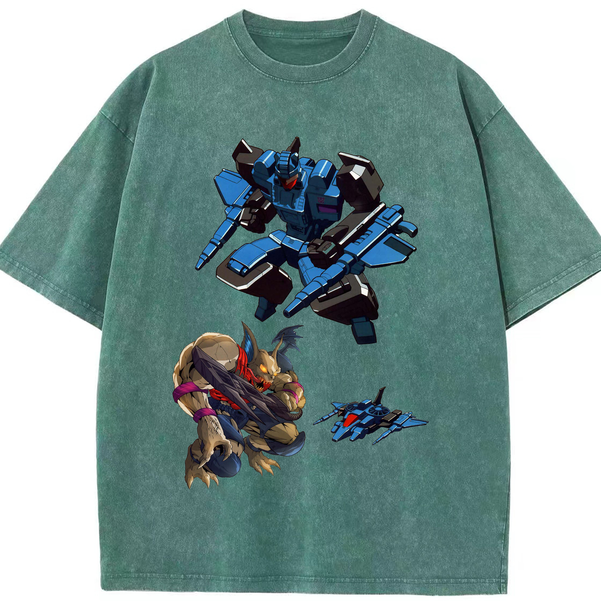 （画像用）  綿100% ヴィンテージ風 半袖Tシャツ（フロントプリント）